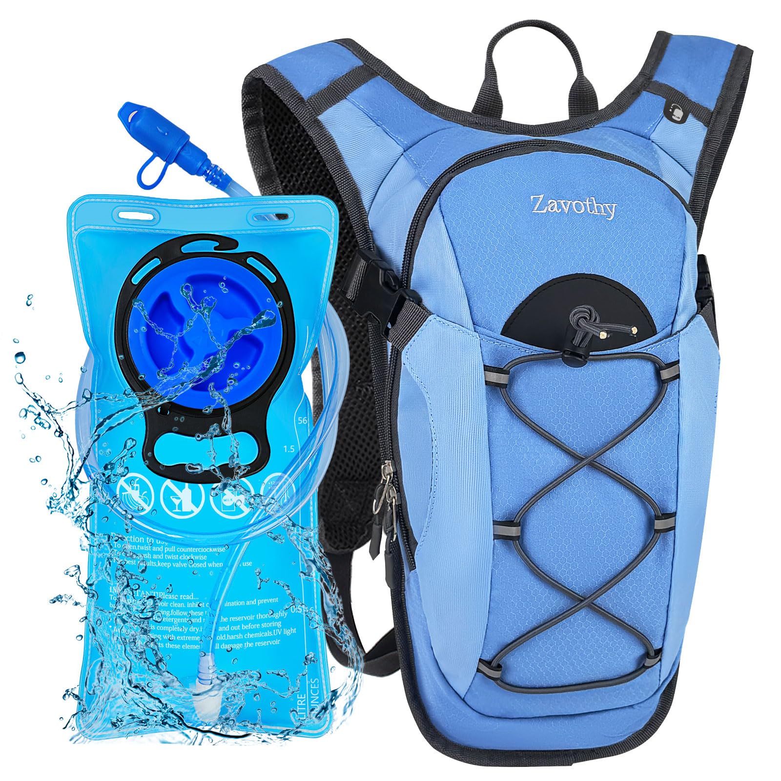 Hydration Backpack with 2L Hydration Bladder Water Backpack for Hiking Hydration Pack for Running Cycling Hiking