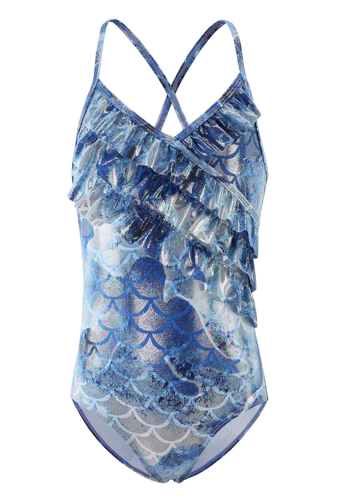 Girls One Piece Swimsuits Mermaid Bathing Suits Summer Swimsuit 2-14 Years
