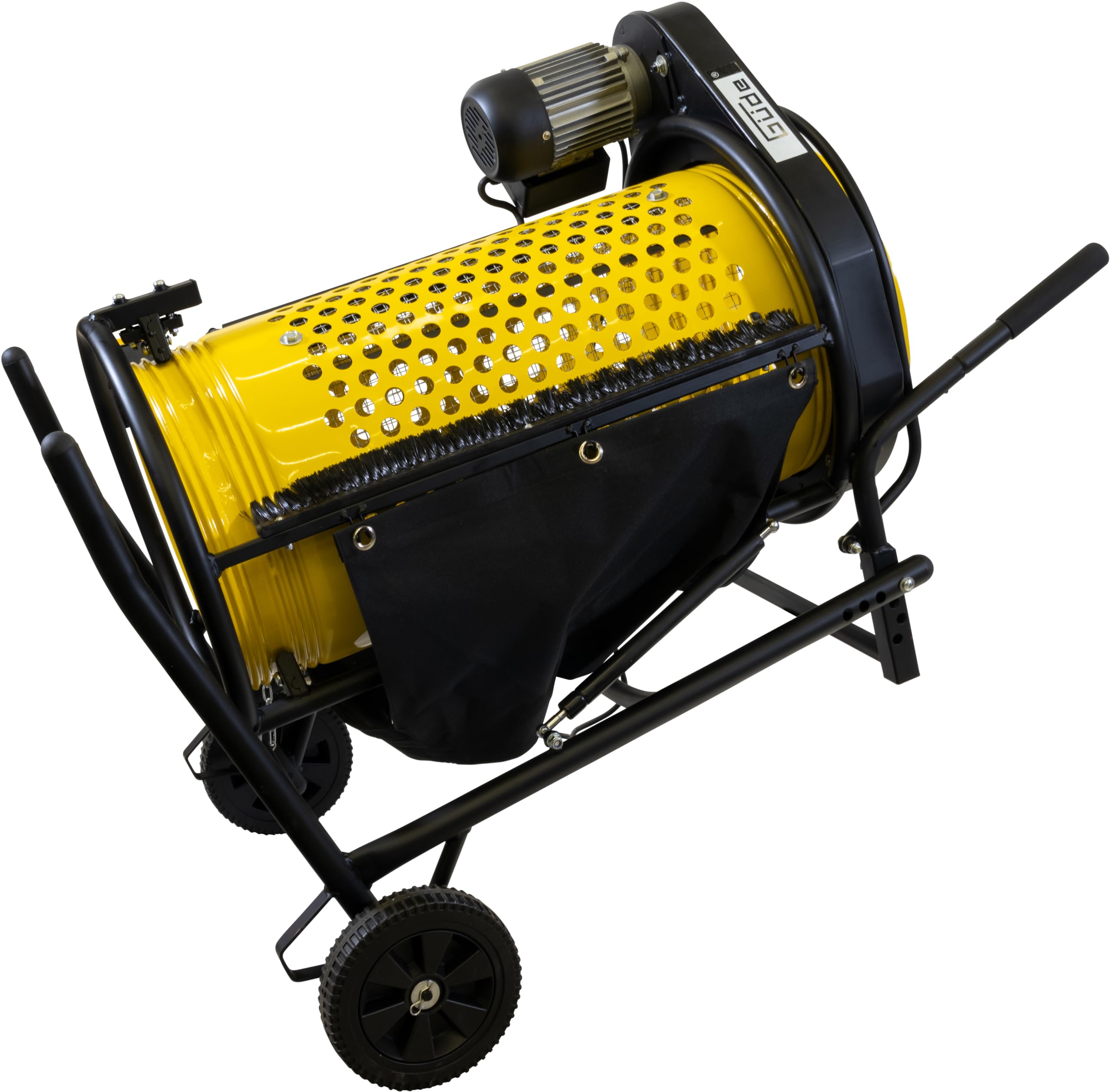 Güde Rollsieb GRS 375, 360 W, Siebtrommel Ø 375 mm, Modell 94414 | Zum Sieben von Kompost, Erde und Sand, Lochung 10 mm oder 20 mm, Neigungswinkel einstellbar, Transporträder, Fangsack