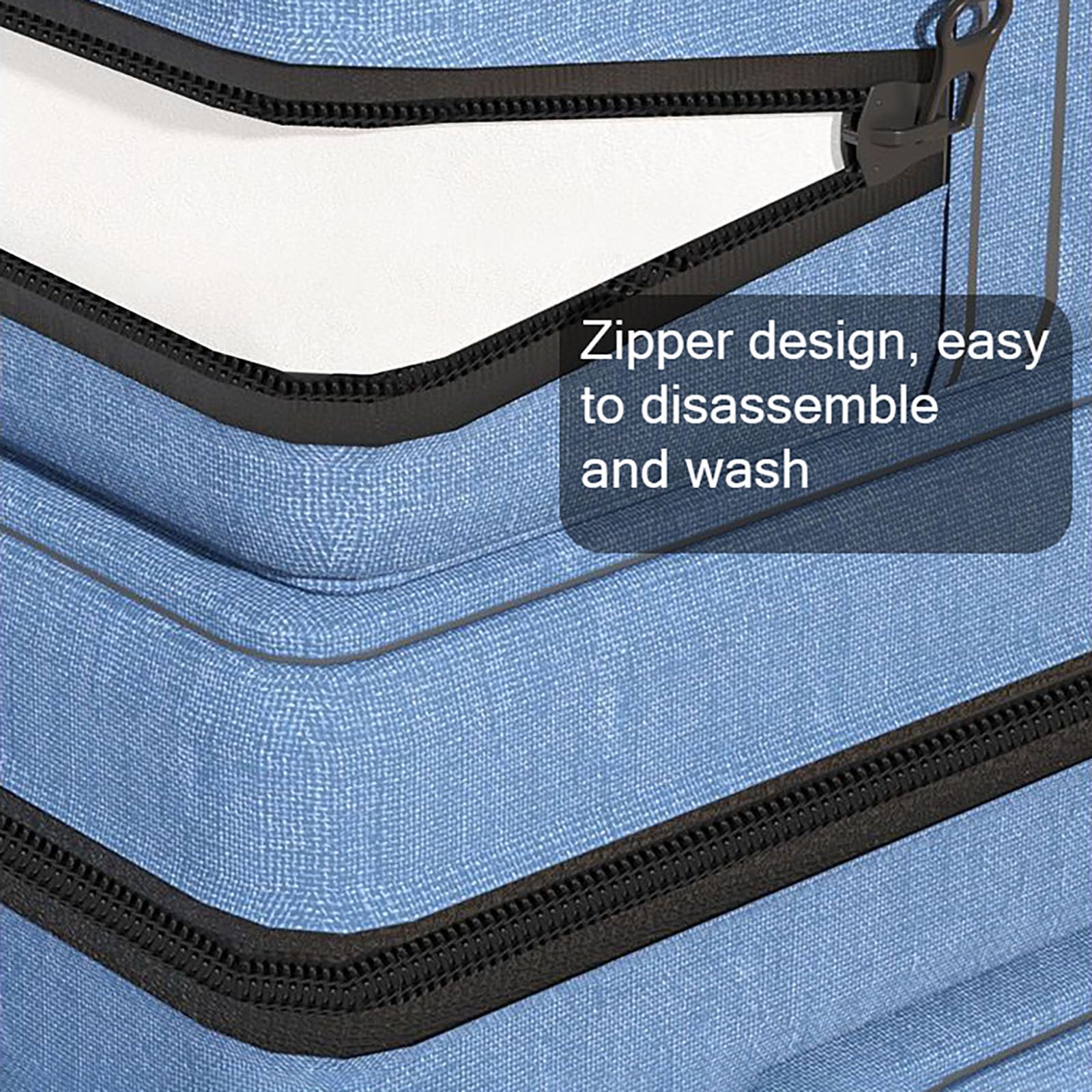 Genérico Colchón Plegable de 4 Piezas con Cabecero y Almohada, Colchón Plegable para Invitados con Funda Extraíble y Lavable para Tatami Salón Viajes Camping y Maletero de Coche,Gris,160 * 60 * 8cm