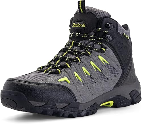 SHULOOK Hiking Boots Men Waterproof Boots for Men Non-Slip & LightWeight & Comfortable Men's Hiking Outdoor Ankle Boot Trekking Camping