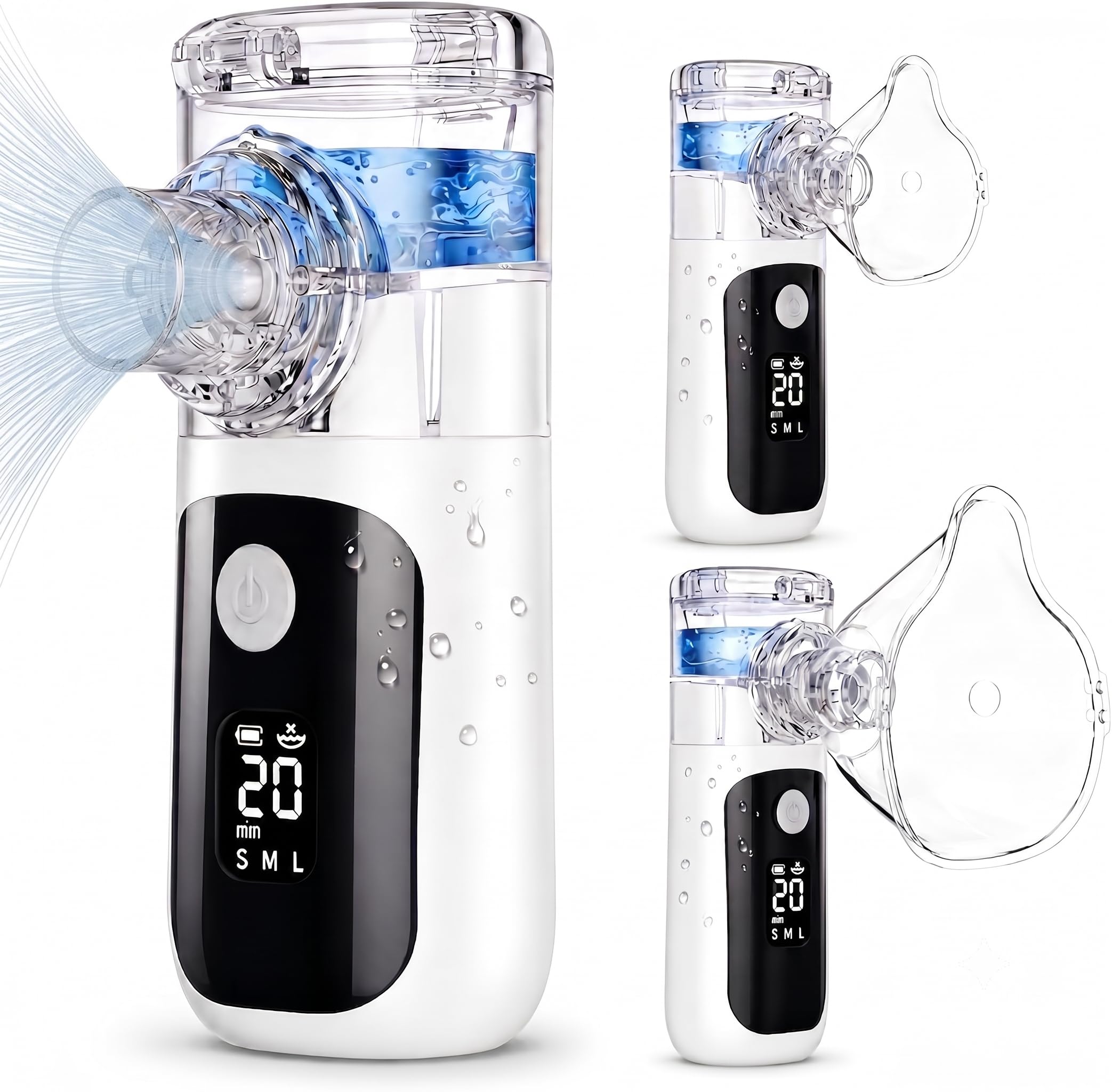 Photo 1 of NebuCare Portable Facial Steamer and Humidifier Device, Handheld Rechargeable Face Steamer with Dual Output Levels, Compact Travel Design, Includes Multi-Use Attachments
