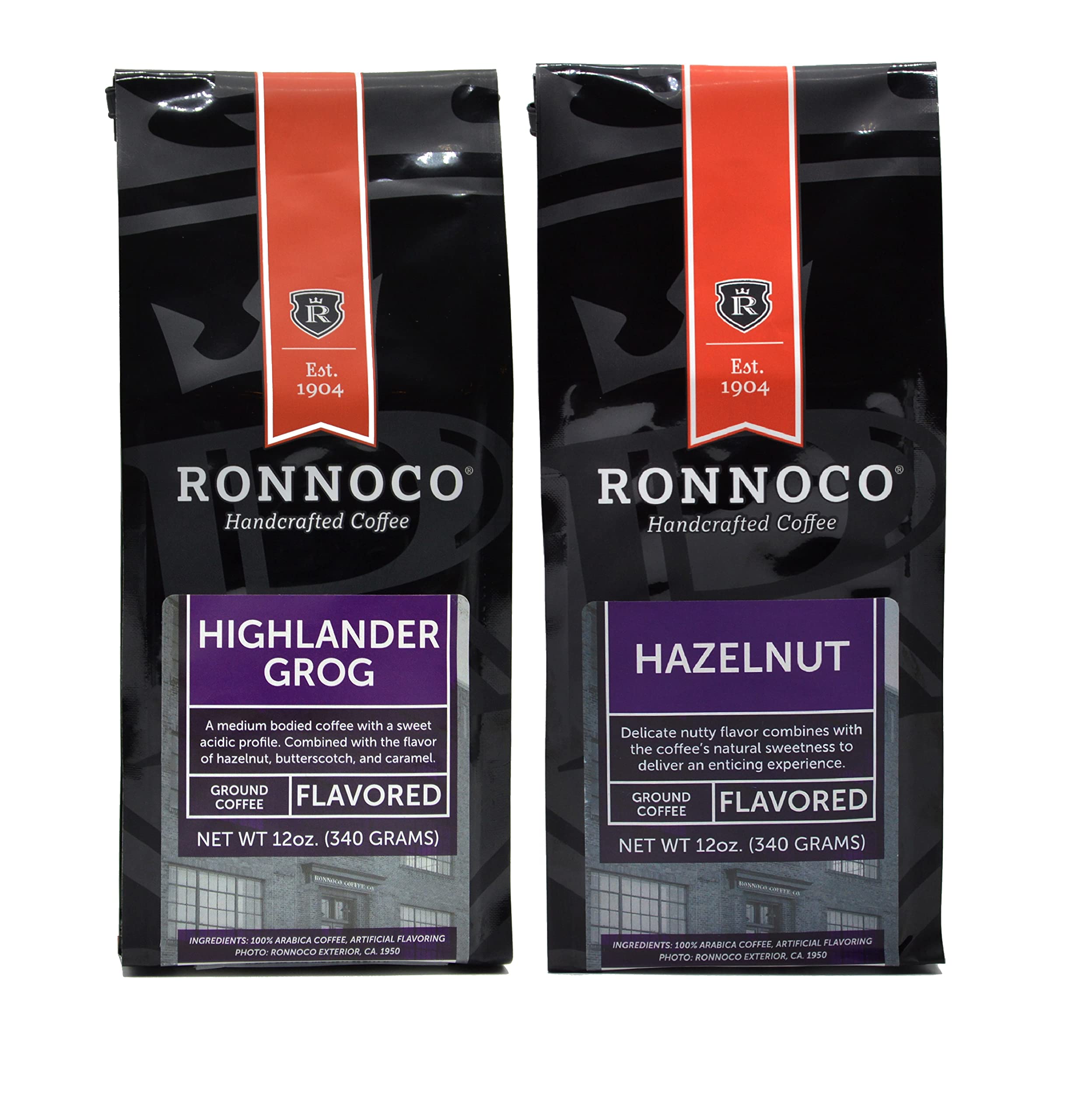 Amazon.com: Ronnoco Highlander Grog & Hazelnut Ground Coffee
