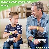 Vista 7 de Libima 36 pulseras de videojuegos, pulseras de silicona, pulseras de goma para jugadores, suministros de fiesta multicolor para fiesta de cumpleaños