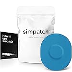 SIMPATCH Universal Adhesive Patch (25-Pack) - Waterproof Adhesive, CGM Patches (Blue)