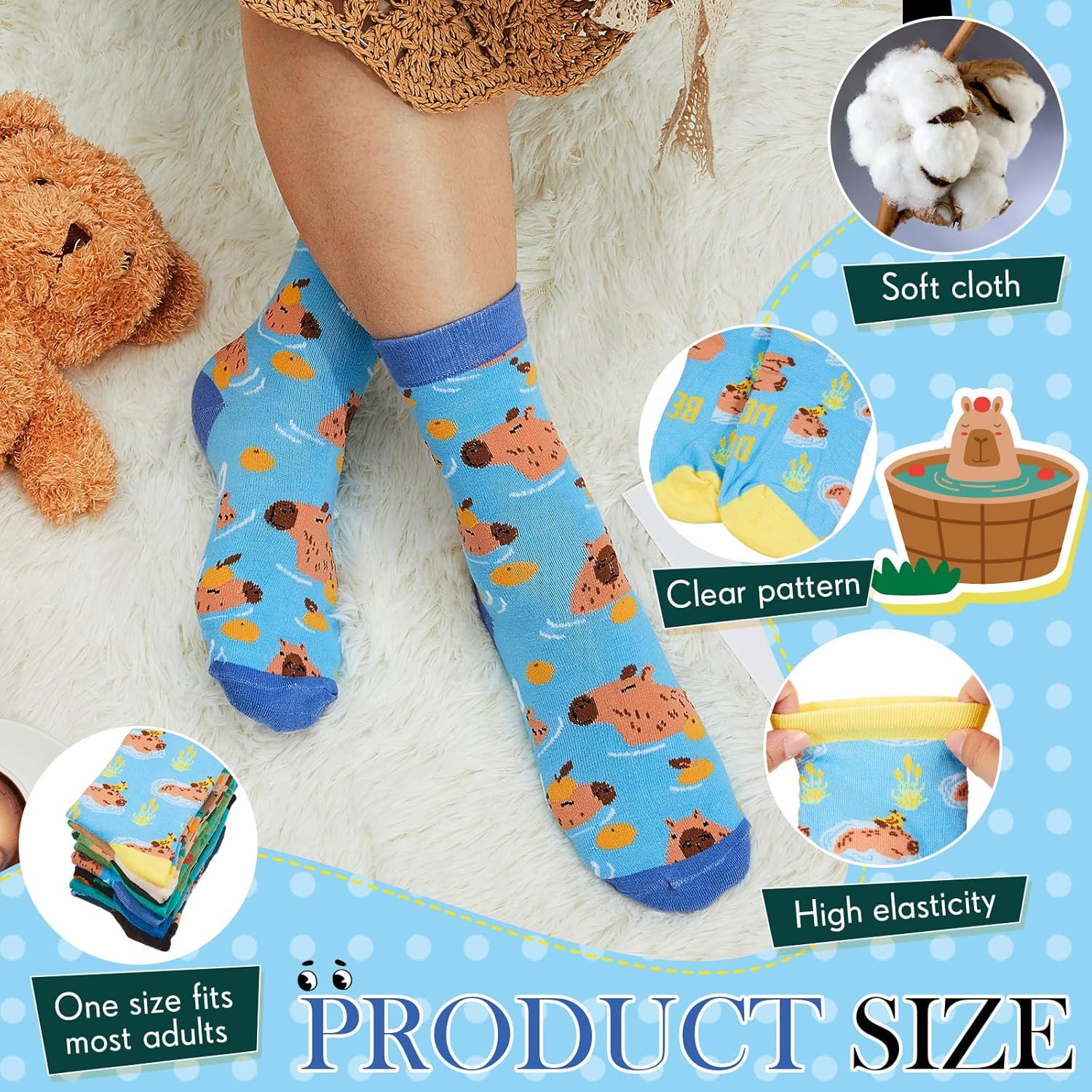 Haysandy 8 Pairs Women Funny Novelty Socks Gifts, March Womens History Month Gifts, Funny Novelty Socks with Saying on Bottom - Image 2