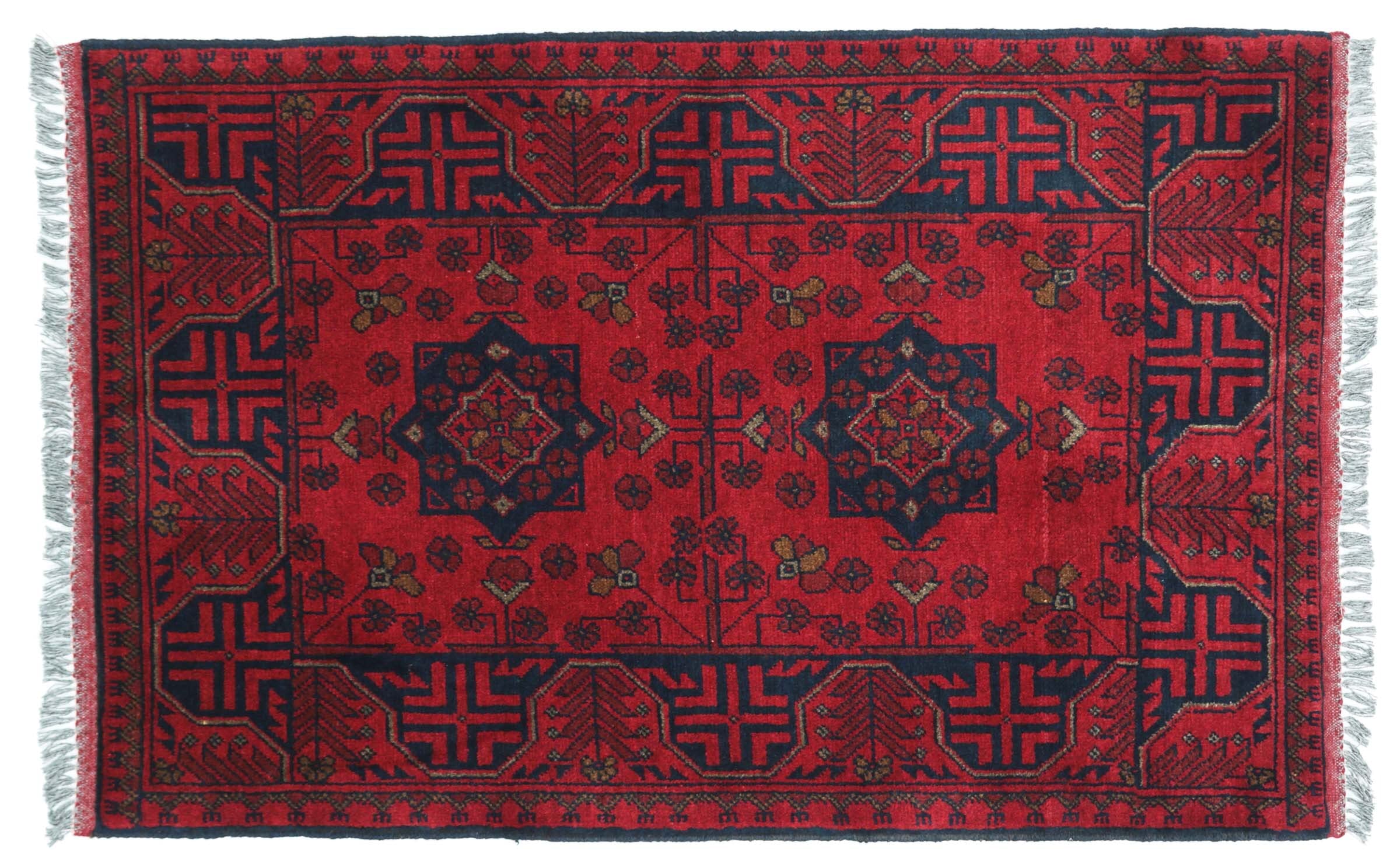 Tapis Afghan Khal Mohammadi marron pour réchauffer un salon cosy