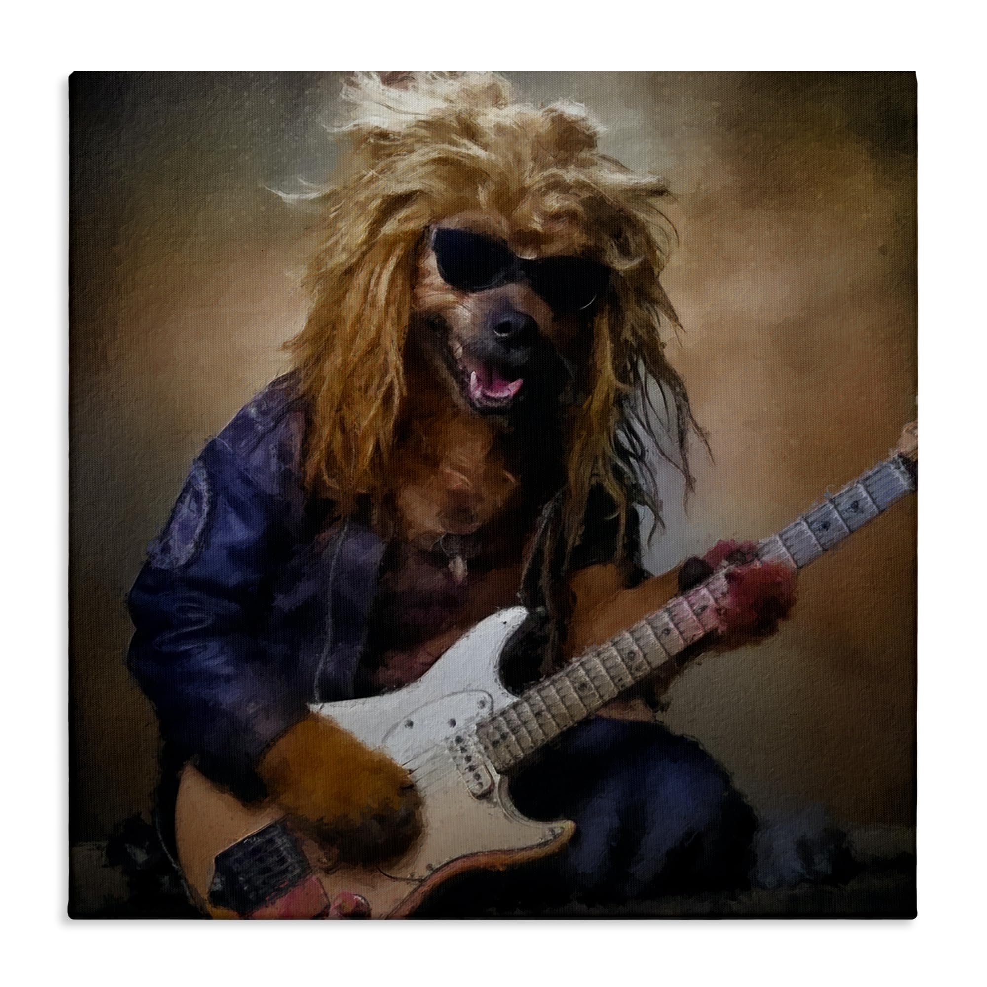 Stupell Industries Musician Canine Clark Canvas Wall Art, design by Sean Parnell, 17 x 17
