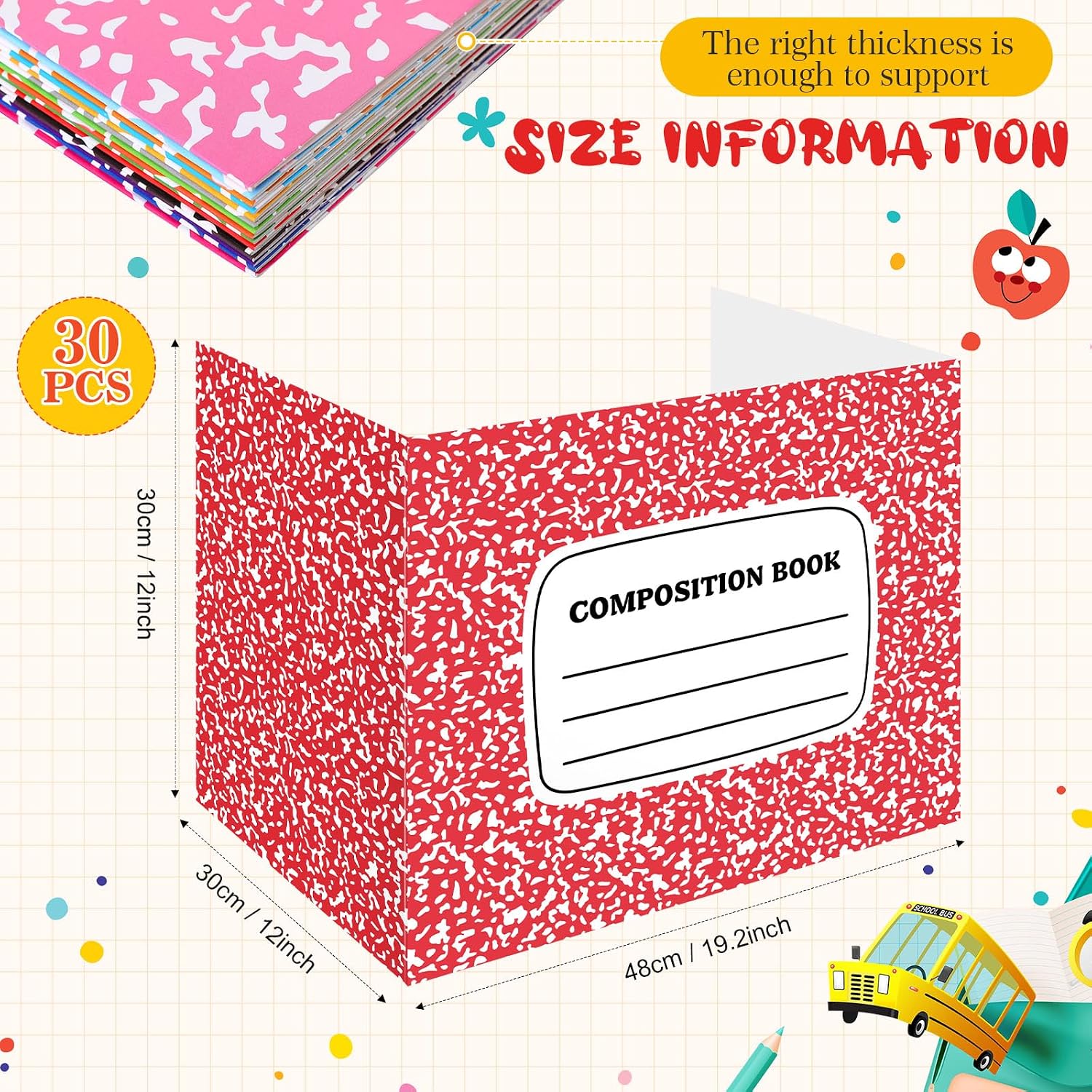 Sherr 30 Pcs School Privacy Boards Bulk for Student Colored Desk Trifold Divider Panels Privacy Partition Folder for School Student Teacher Desk, 15.8 x 13.4 x 11.81 Inch (Rainbow Color,Notebook)
