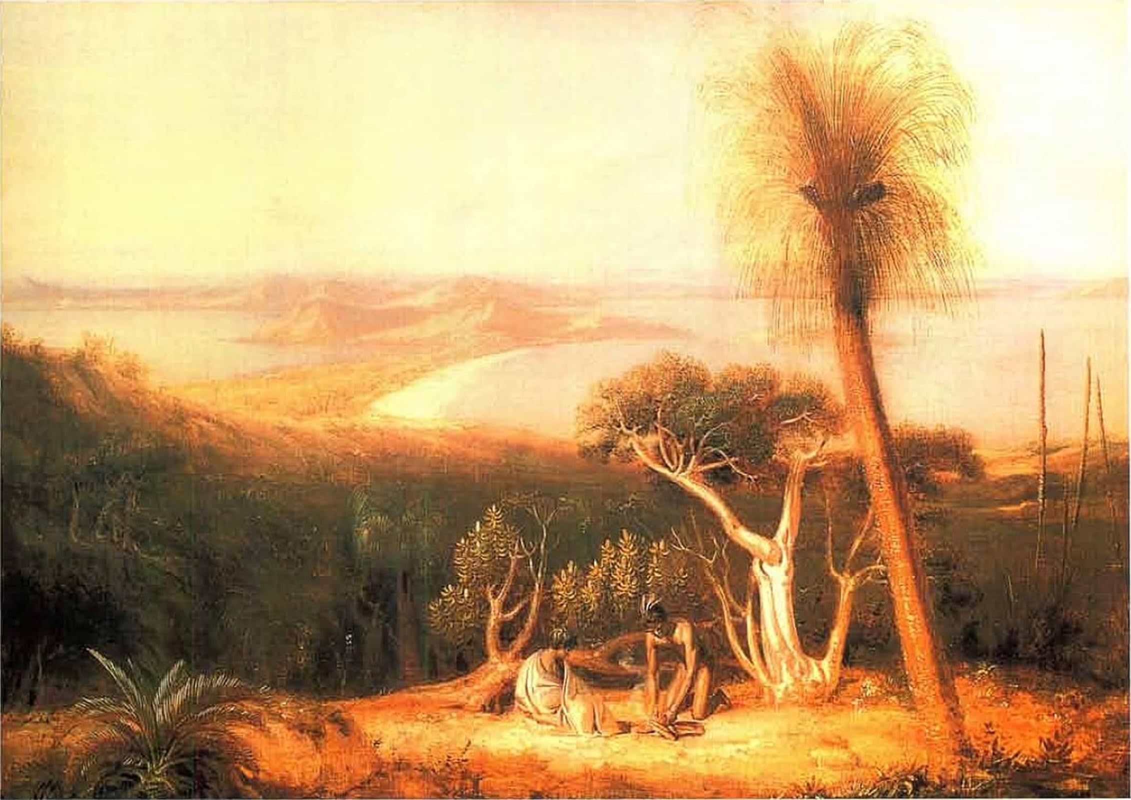 ARTXLXXBN Famous Prints Artwork Pictures Poster Painting Art Part of King George Iii Sound on the South by William Westall Artwork Landscape Pictures for Home Decor 60x90cm