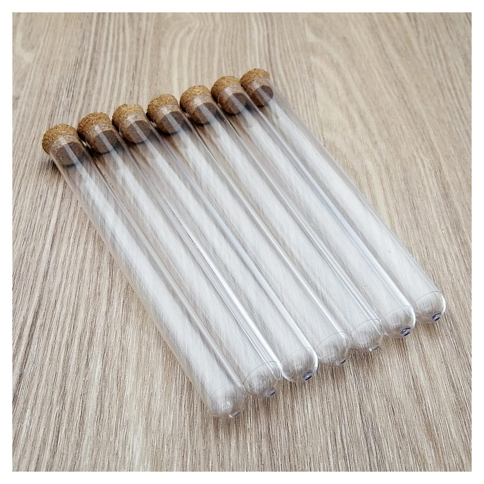 Plastikowe probówki 100 szt./partia laboratorium 15 x 150 mm przezroczyste plastikowe probówki z korkami okrągłe dno fiolka z solą do kąpieli puste pachnące tubki do herbaty plastikowe probówki z