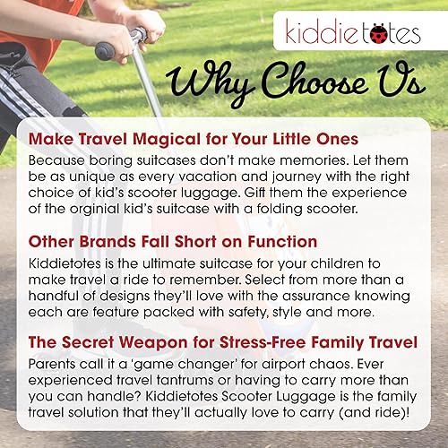 Miniatura 8 de Kiddietotes Monopatín rígido 3-D para niños, lindo equipaje de mano ligero para niños con ruedas iluminadas LED, diseño de rueda actualizado 2022,