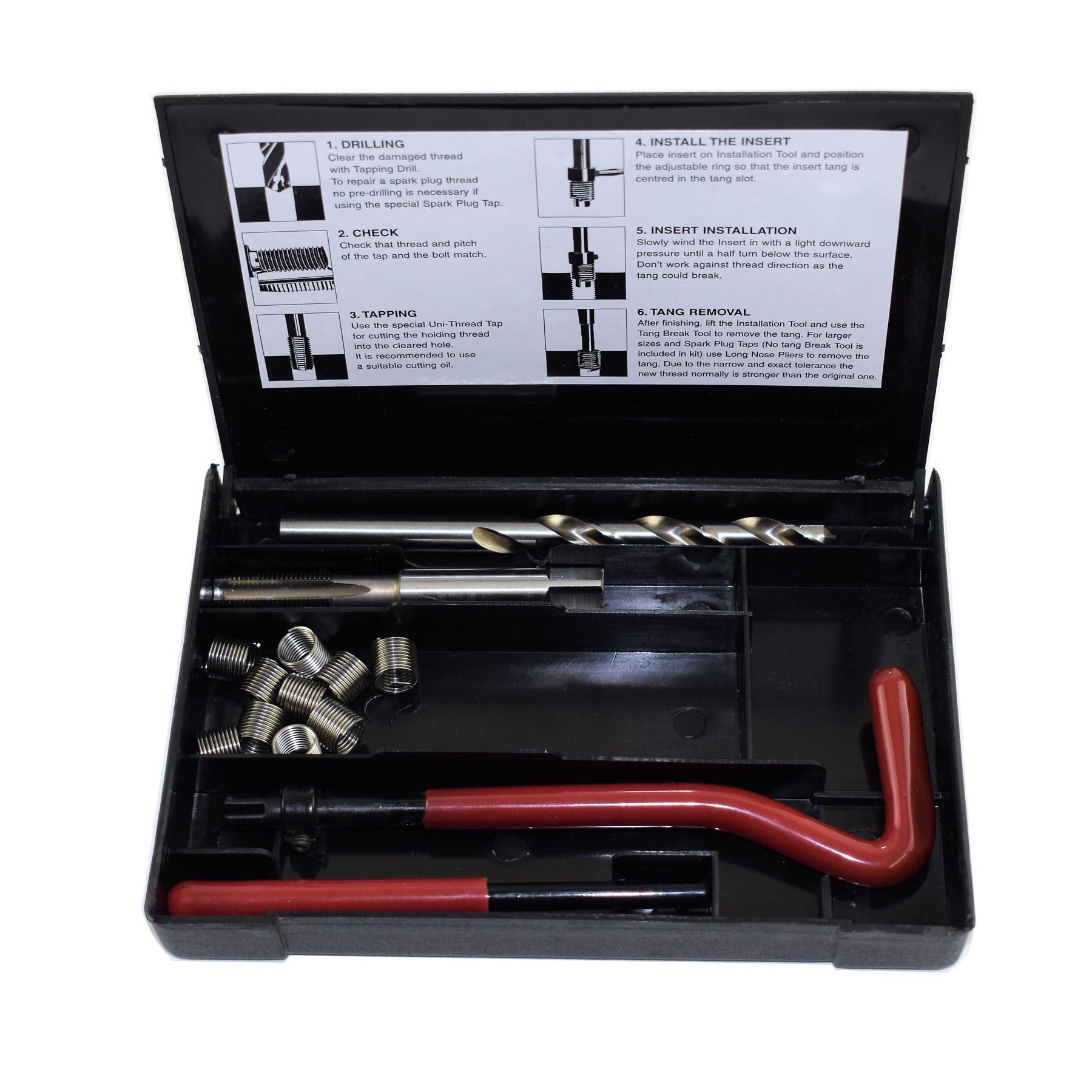AB ToolsUnithread 5/16" x 26 BSC Thread Tap Repair Cutter Kit Helicoil Damaged Threads 14pc Kit