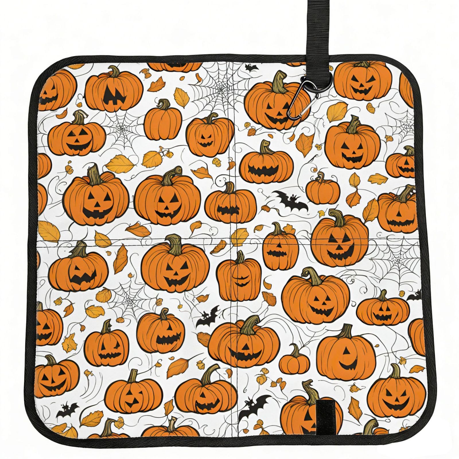 AYYQWE Halloween Pumpkin Patterns Print Foldable Seat Cushion Portable Chair Pad Office Commuting Picnic Camping Outdoor