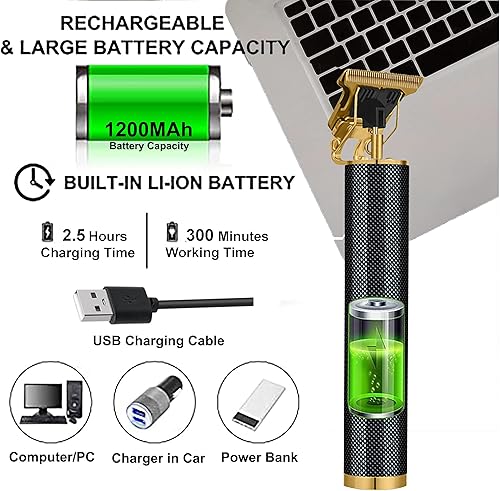 Miniatura 5 de Beard Trimmer & Hair Trimmer for Men,Cordless Hair Clippers for Cutting,Rechargeable T-Blade Trimmer, Mustache Trimmer for Detailing &