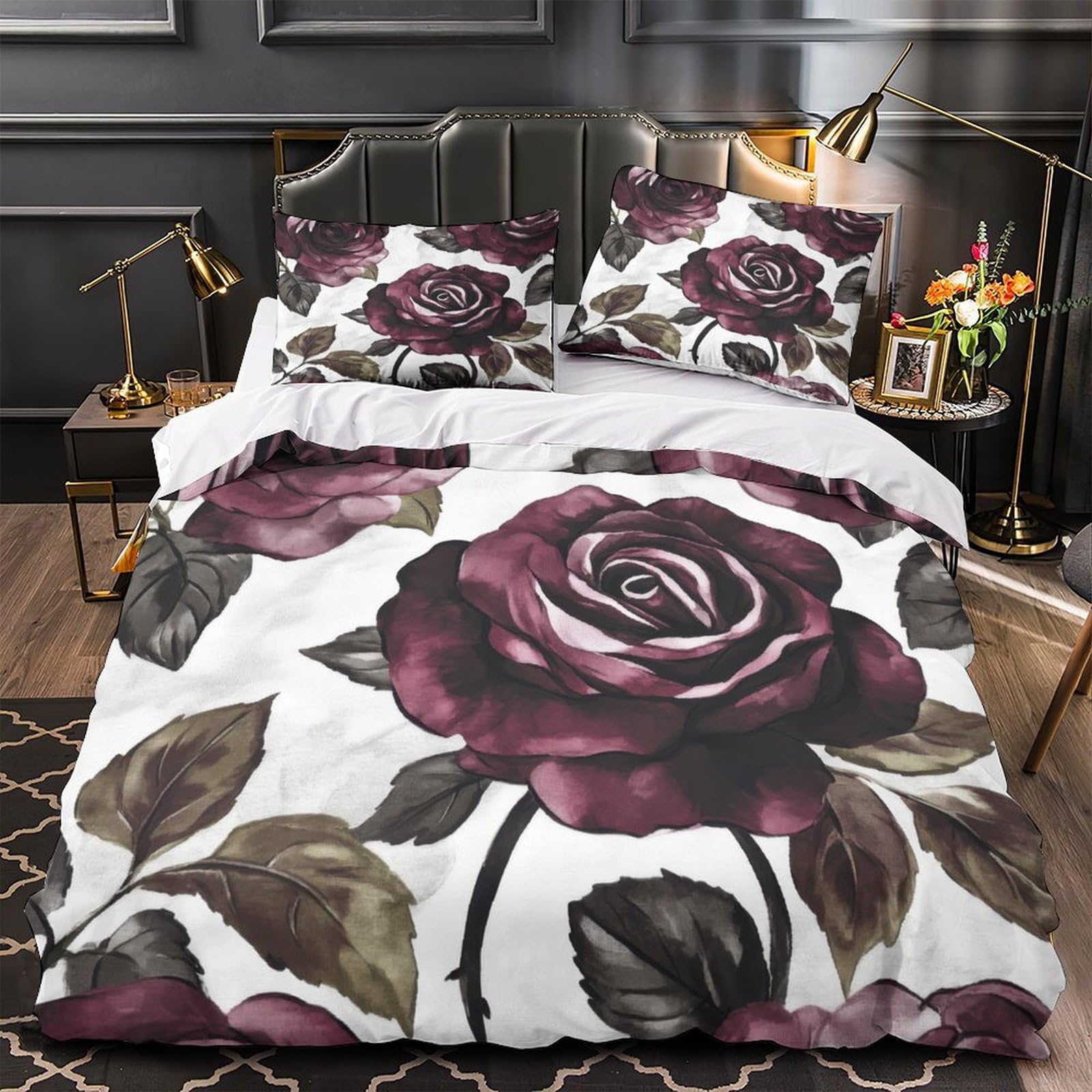 Housse de couette microfibre DarkRoseArt 140x200cm lit single