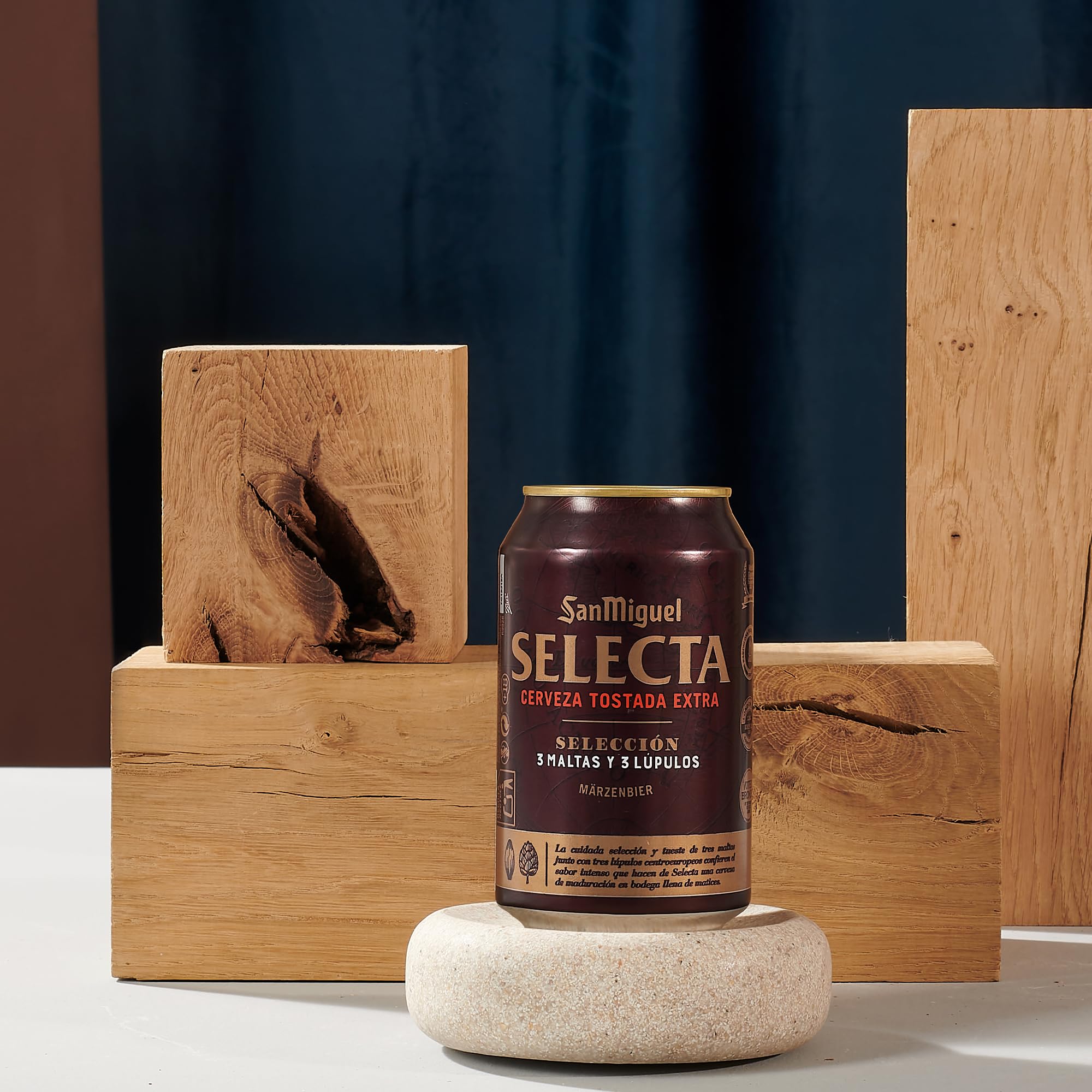 San Miguel Selecta, Cerveza Lager Tostada Extra, Pack 24 Latas x 33cl