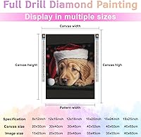 Vista 2 de Kits de pintura de diamantes para adultos, bricolaje 5D para el día de Navidad, kit de pintura de diamantes para el día de Navidad, arte