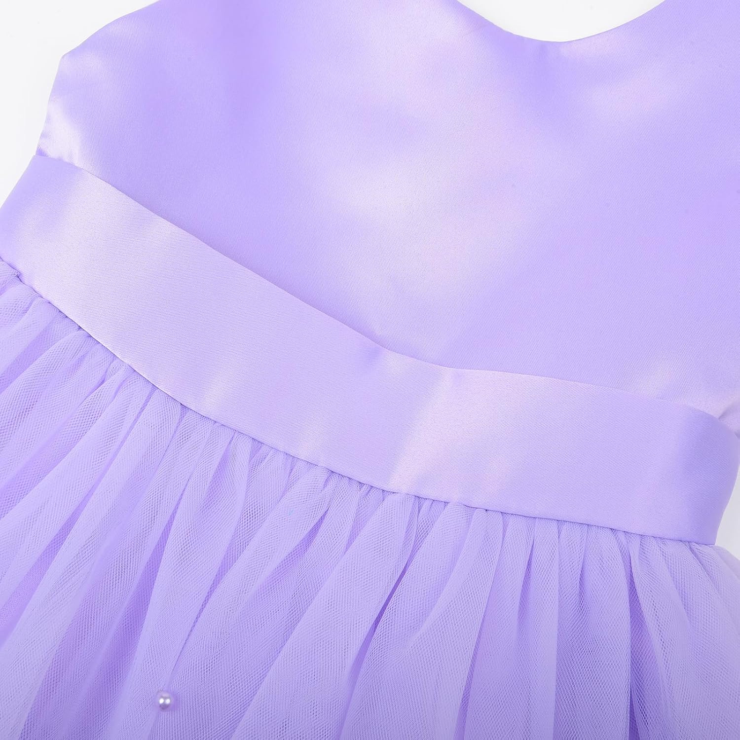 JerrisApparel Flower Girls Dress Wedding Satin Dresses Princess Birthday Party Prom Ball Gown - Image 2