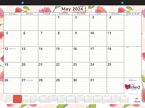 Miniatura 8 de StriveZen - Calendario magnético 2024-2025 para nevera, 16 x 12 pulgadas, grande mensual, papel, arrancable, enero de 2024 a diciembre de 2025, bloc