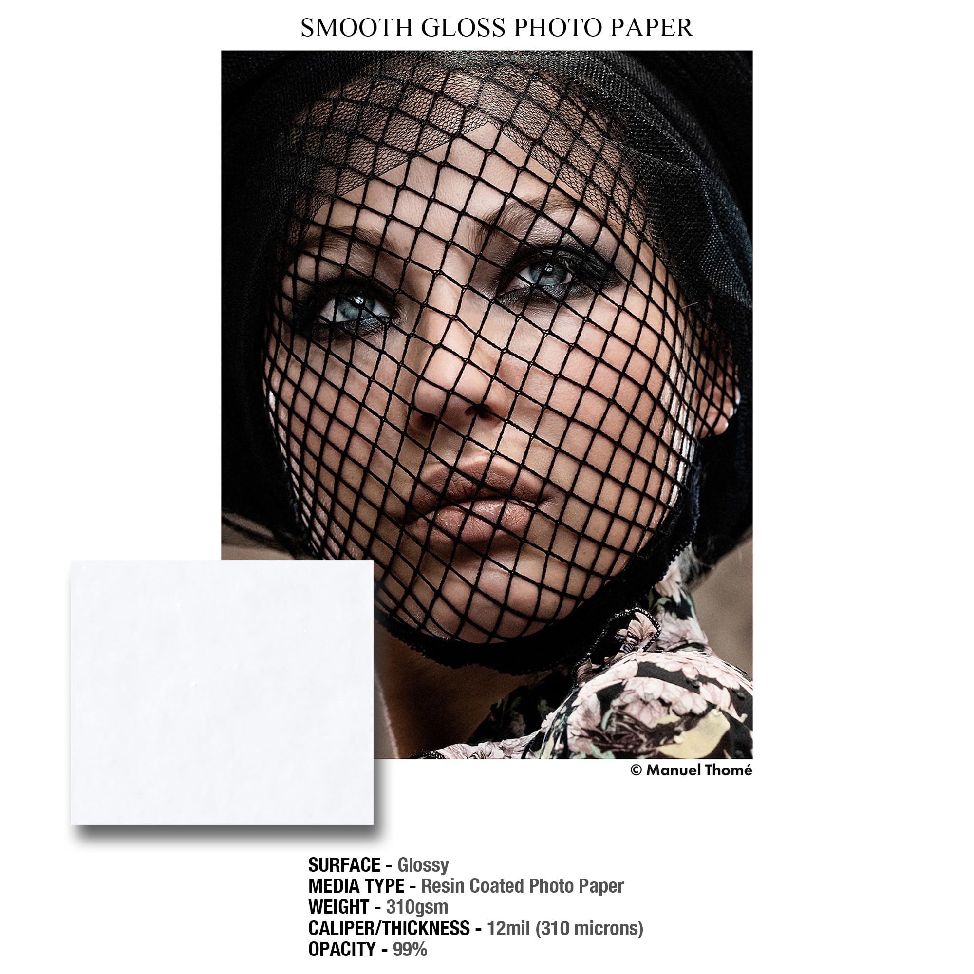 Ilford Papier RC błyszczący papier fotograficzny 310 g A3+ 25 Feuilles biały