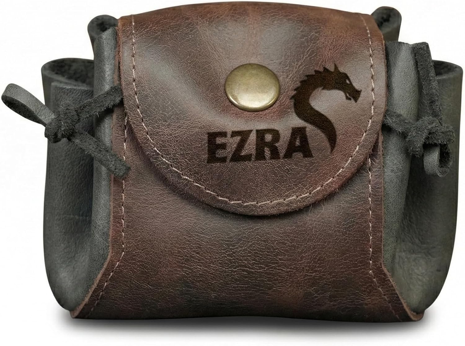 Dragon Dice Bag for DND – Leather RPG Dice Pouch, Medieval Fantasy Dice Bag for Dungeon Masters, Gothic Tabletop Gaming Accessory, Holds Up to 100 Dice