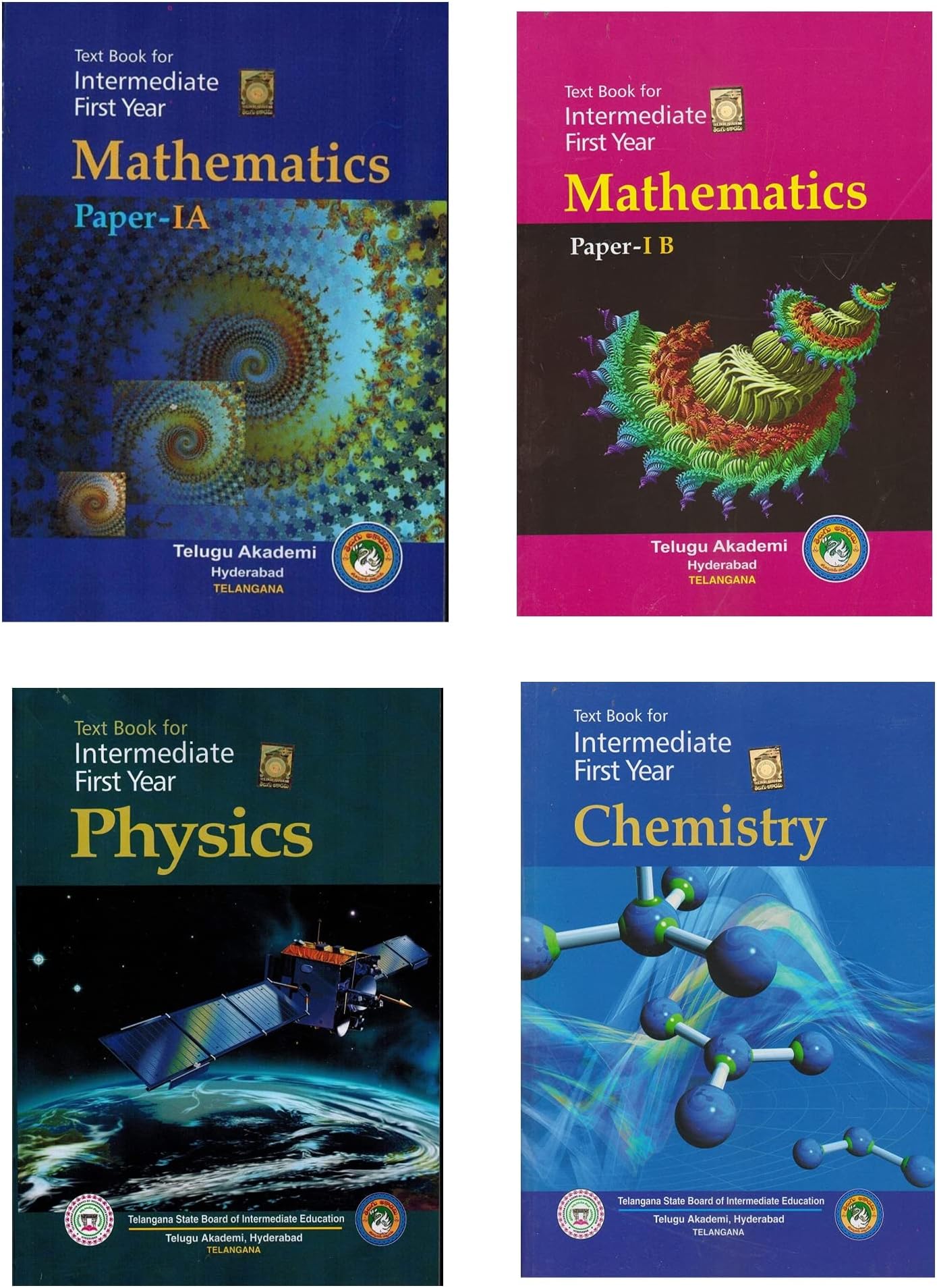 Textbook For Intermediate First Year (MPC) Mathematics Paper - IA & IB & Physics & Chemistry (Set Of 4 Books)