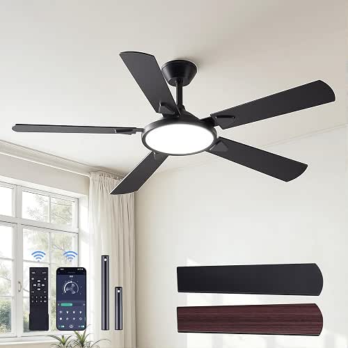 OJX 52 Inch Ceiling Fans with Lights and Remote/APP Control