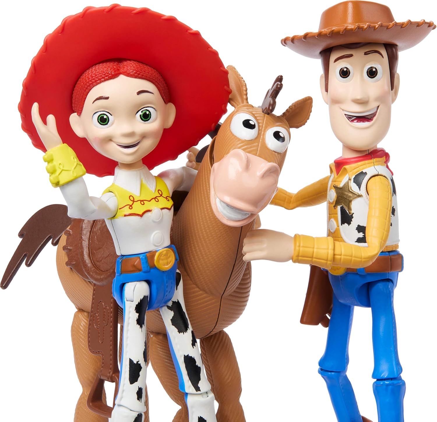Mattel Disney Pixar Storytellers Toy Story 3-Pack of Woody, Jessie & Bullseye, 4-inch Authentic Posable Figures, Key Character Collectibles - Image 3
