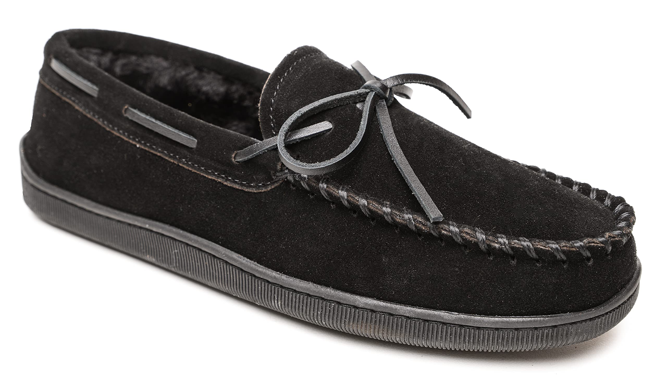 Minnetonka Men's Pile Lined Hardsole 3900X Black