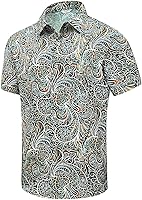 Vista 12 de SheLucki - Camisa hawaiana para hombre, unisex, de manga corta, con botones, para la playa y el verano, ropa casual estampada con sombra de palmas