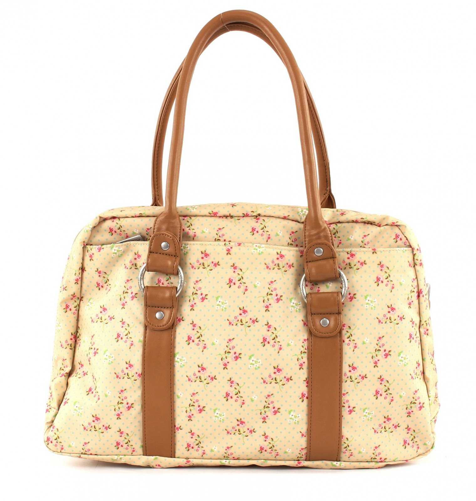 LÄSSIG Baby Wickeltasche Babytasche Kliniktasche Stylische Tasche Mama inkl. Wickelzubehör/Vintage Mero Bag, Rosebud Fairytales