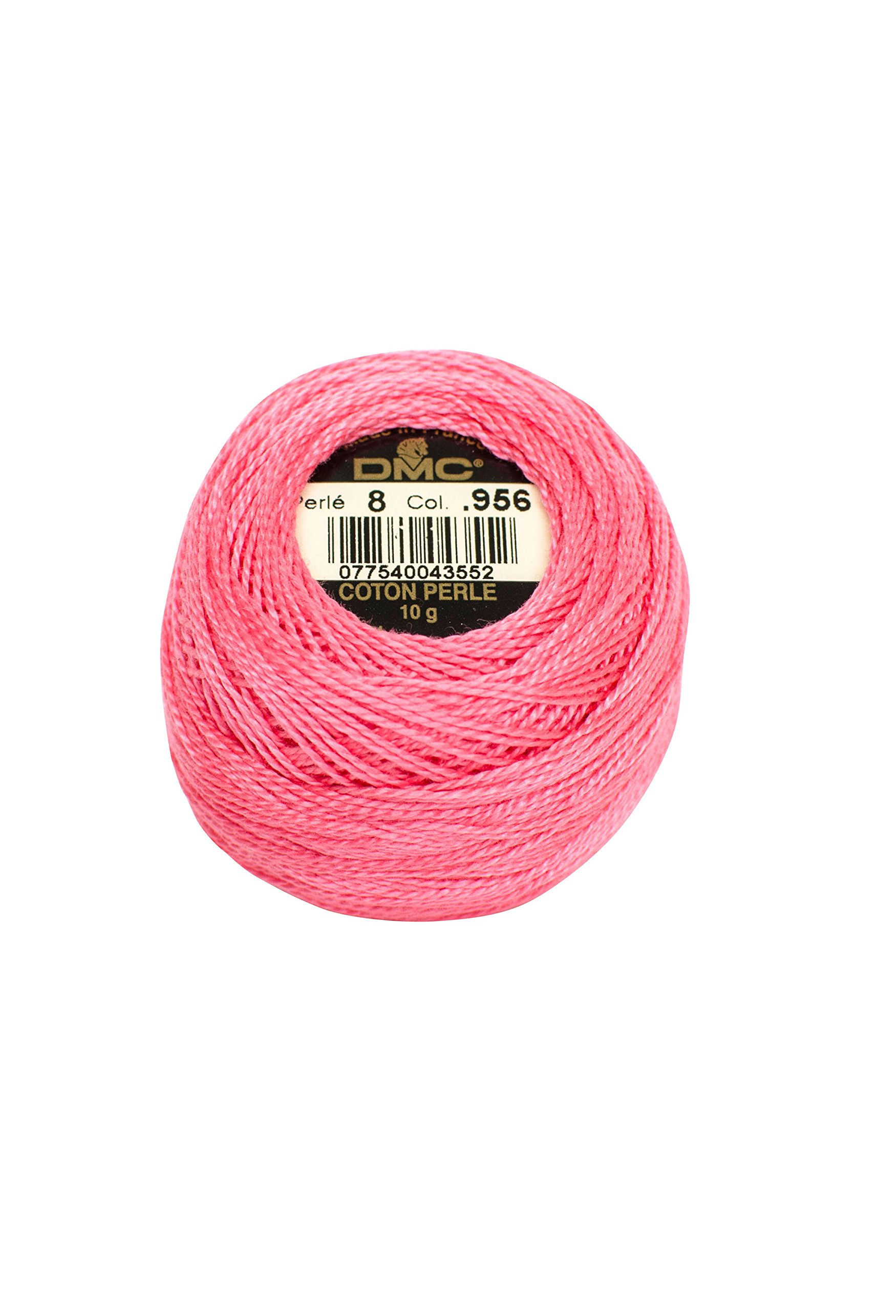 DMC Size 8 Cotton Perle Thread - 956 Pink - per Pack of 10 — image 1