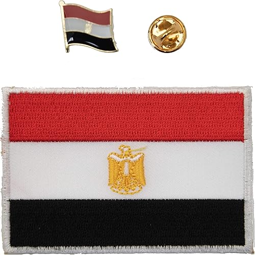 Parche para coser con bandera de Egipto y banderas de países árabes africanos, 2 unidades