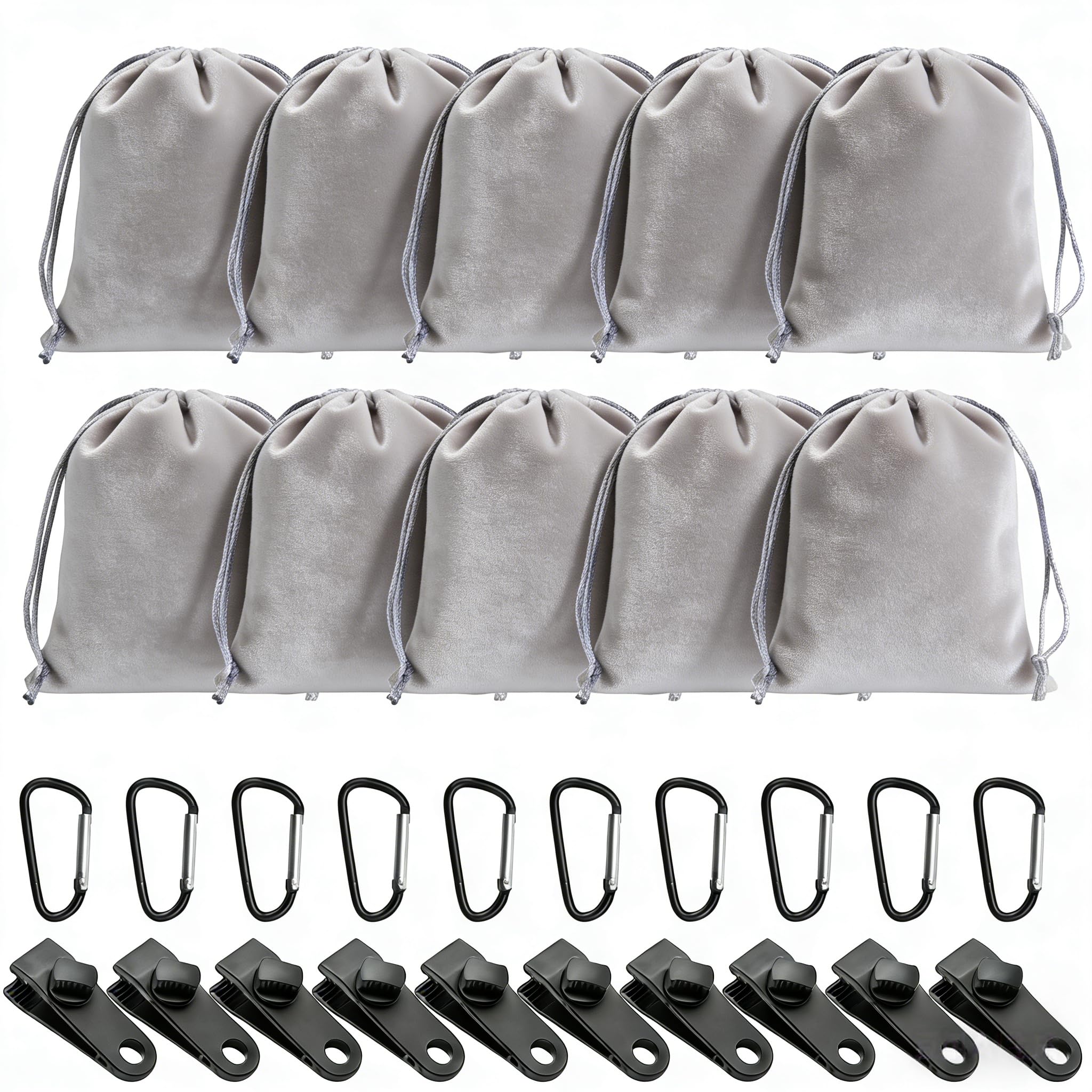 10 Sacs de lestage Portables et remplissables pour stabiliser Rideaux, pergolas et tentes