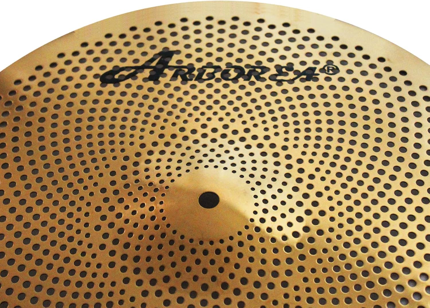 Arborea Mute Crash Cymbal 16 Inch Low Volume Crash Cymbal Golden Quiet Cymbal For Drmmer Practice