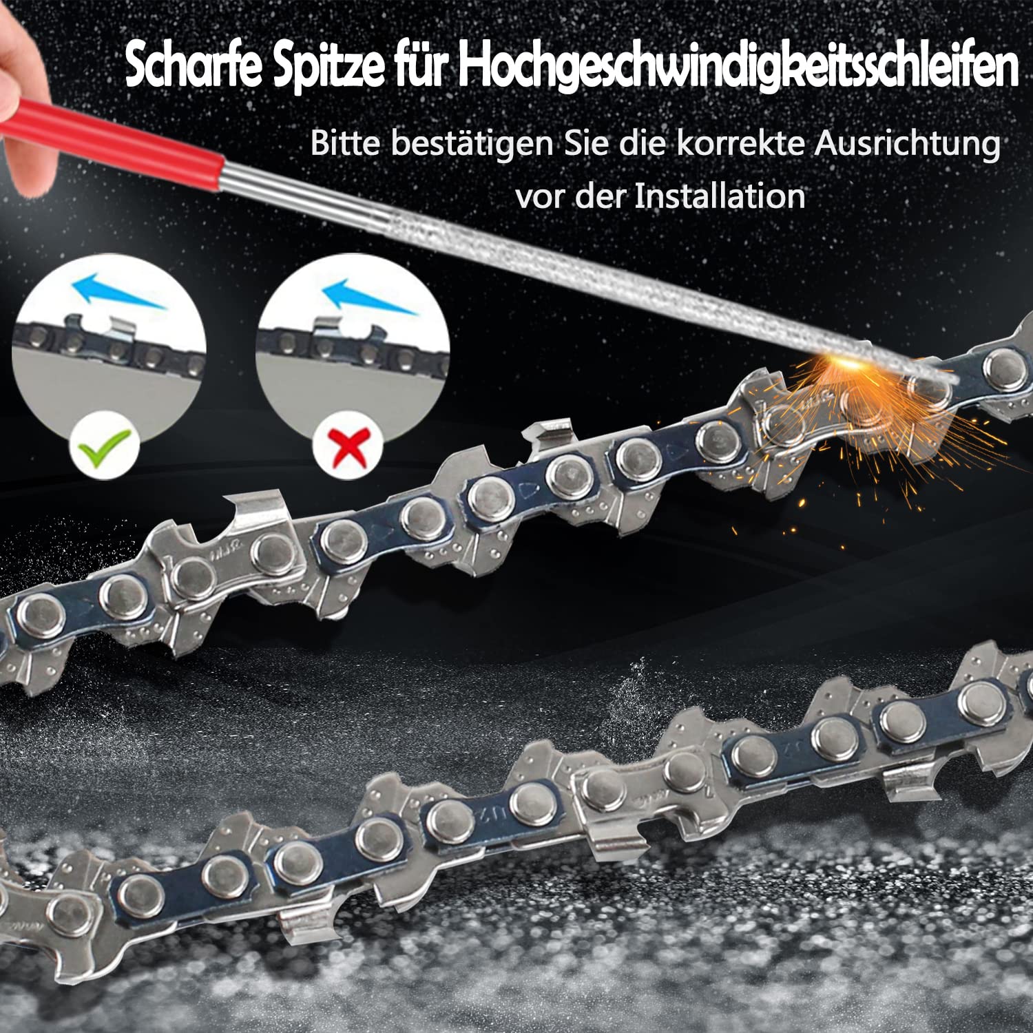 2 Catene Per Mini Motosega 4 Pollici - 28 Maglie In Acciaio, Per Motoseghe Portatili A Batteria - Foto 3