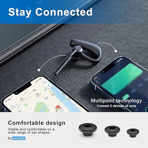 Miniatura 6 de Auriculares Bluetooth Dual-Mic ENC +CVC 8.0 Cancelación de ruido Aptx HD HiFi Stereo15Hours HD Talktime 200 Horas Standby Bluetooth Auricular