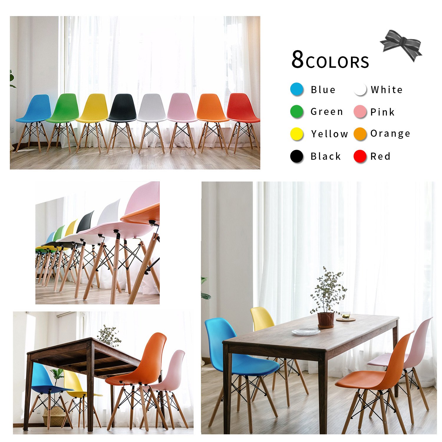 Amazon｜【Fitmind】ダイニングチェア 2脚 イームズチェア オフィス