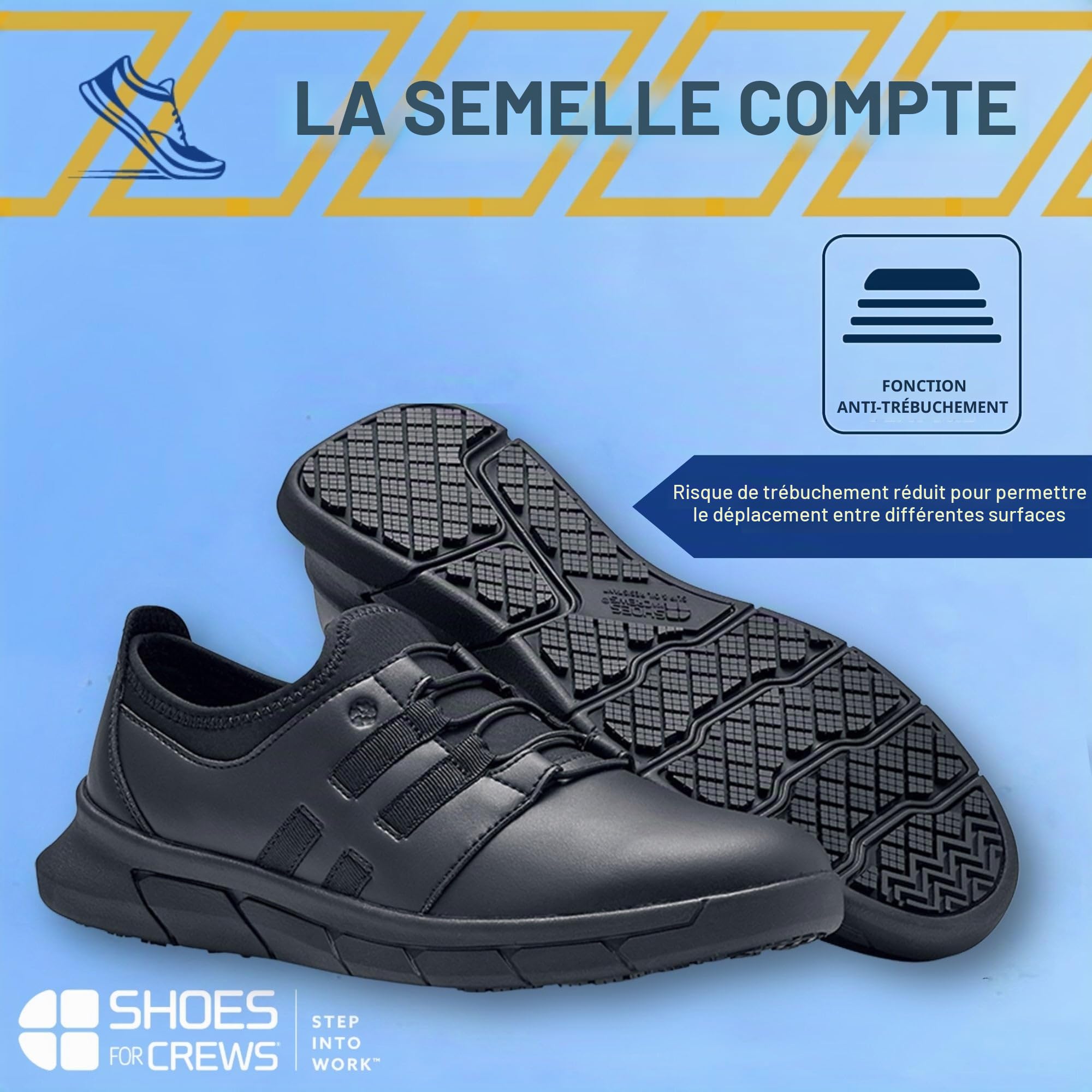 Lila Karina Baskets de Travail Femme Antidérapantes à Enfiler – Chaussures Légères et Déperlantes pour Femmes, Idéales pour l'Hôtellerie, Le Commerce de Détail et la Restauration