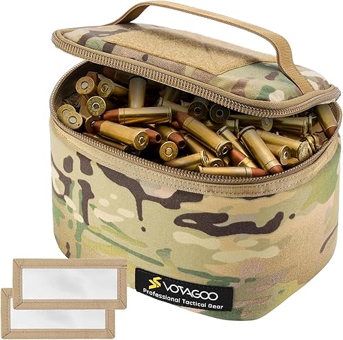 Miniatura 1 de VOTAGOO GEAR Bolsa táctica de munición, bolsa de transporte de municiones desmontable para espacio interior con parches de identificación, bolsa de