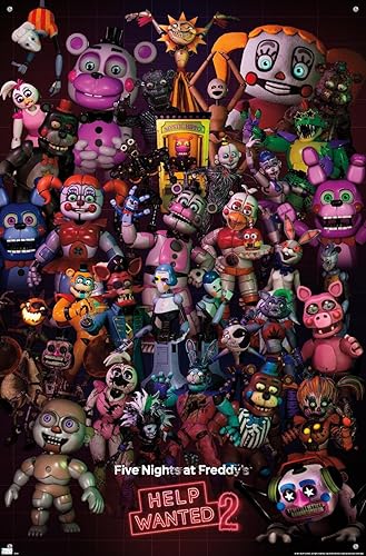 Miniatura 4 de Trends International Five Nights at Freddy's Help Wanted 2 - Póster de pared grupal, 22.37 x 34.00 pulgadas, paquete de póster y alfiler