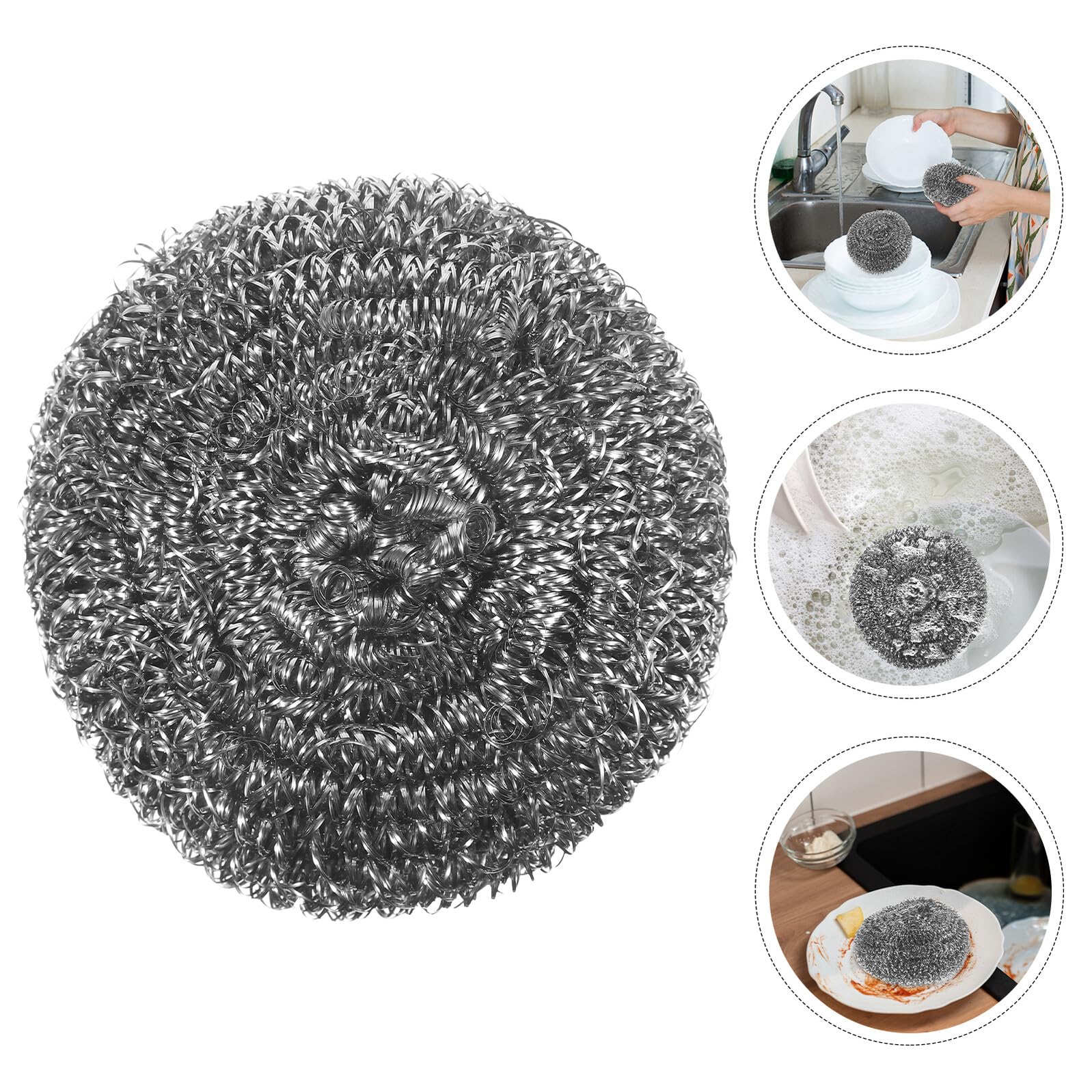 Healvian 40pezzi Pagliette in Lana d Acciaio di Panni in Filo Metallico Panni Abrasivi per Pulizia Cucina e Bagno Stracci Multiuso per Lavaggio Piatti