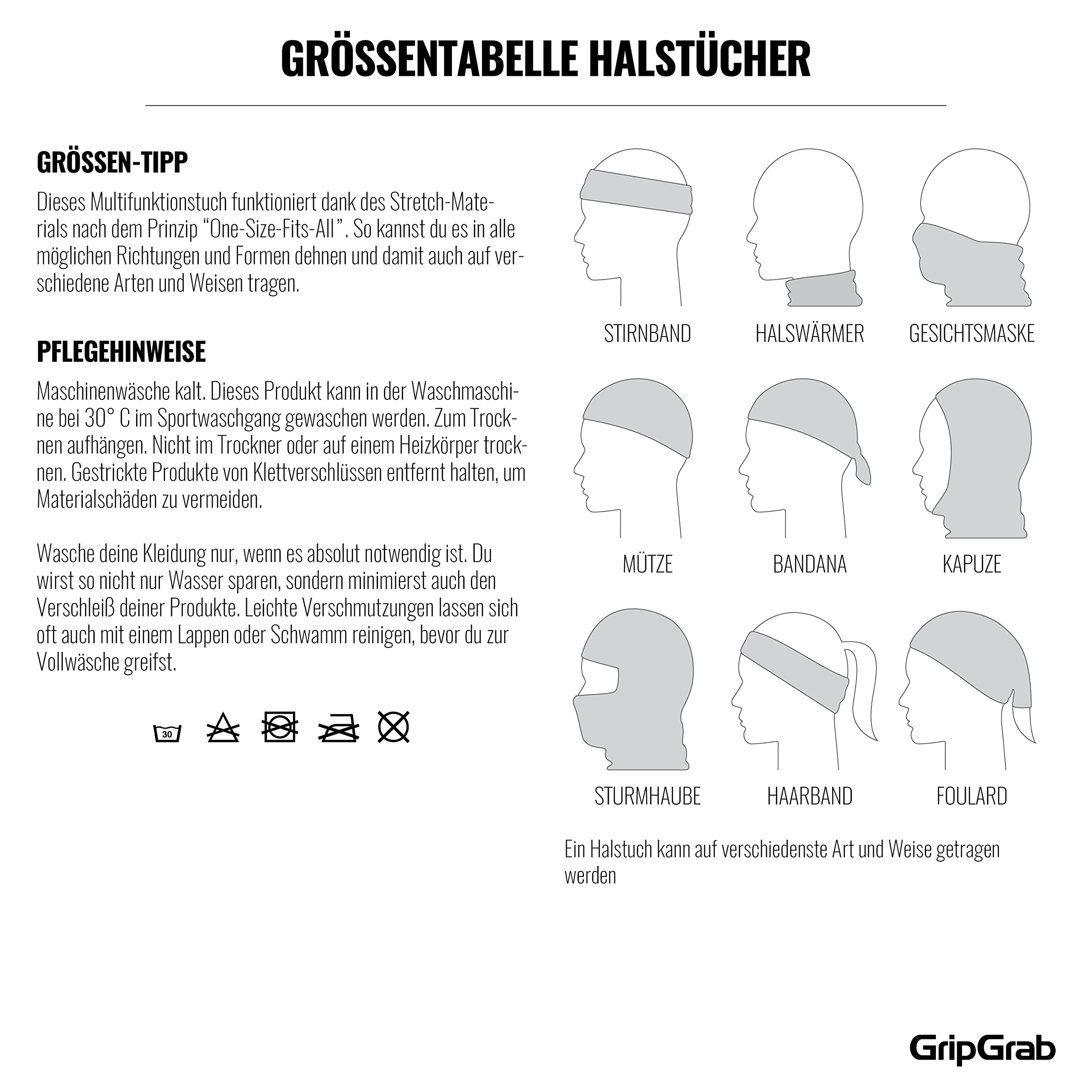 GripGrab Freedom Warp Knit Nahtloses Fahrrad Multifunktionshalstuch