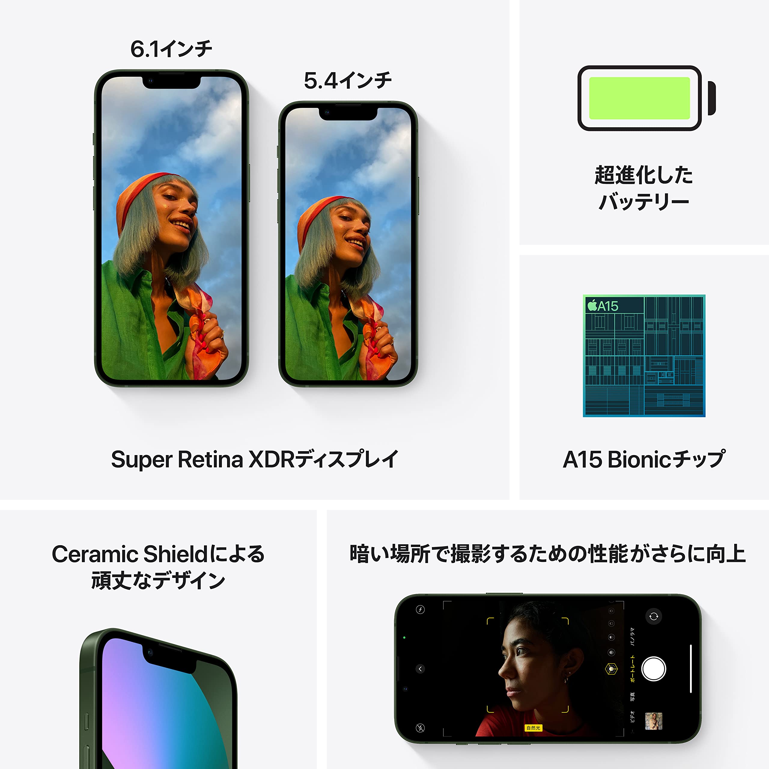 Amazon.co.jp: Apple iPhone 13 mini (256 GB) - グリーン SIMフリー