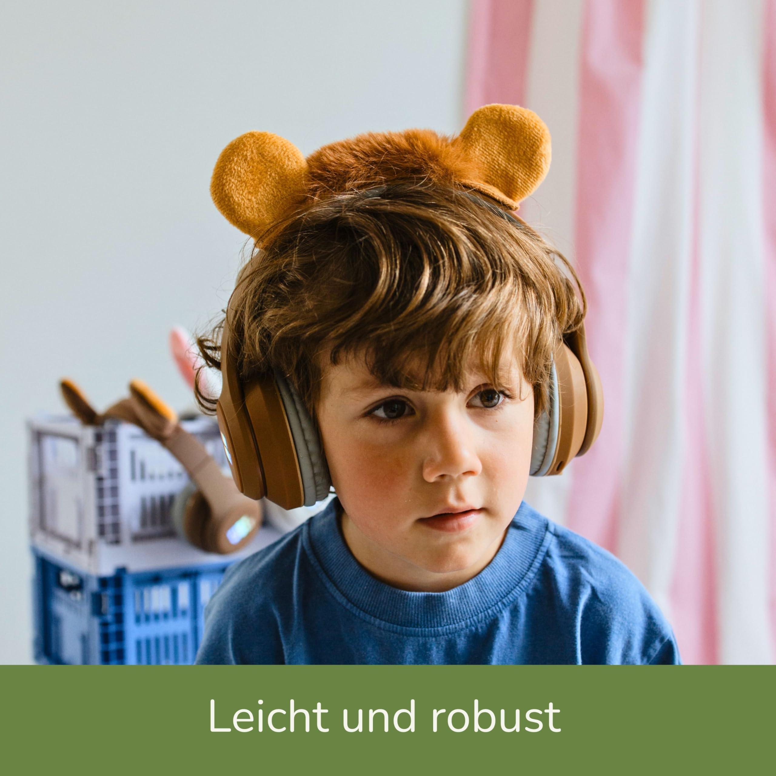 KIDYWOLF - KIDYEARS Dinosaurier - Kinderkopfhörer Bluetooth & Kabel - Lautstärkebegrenzung 85dB Gehörschutz