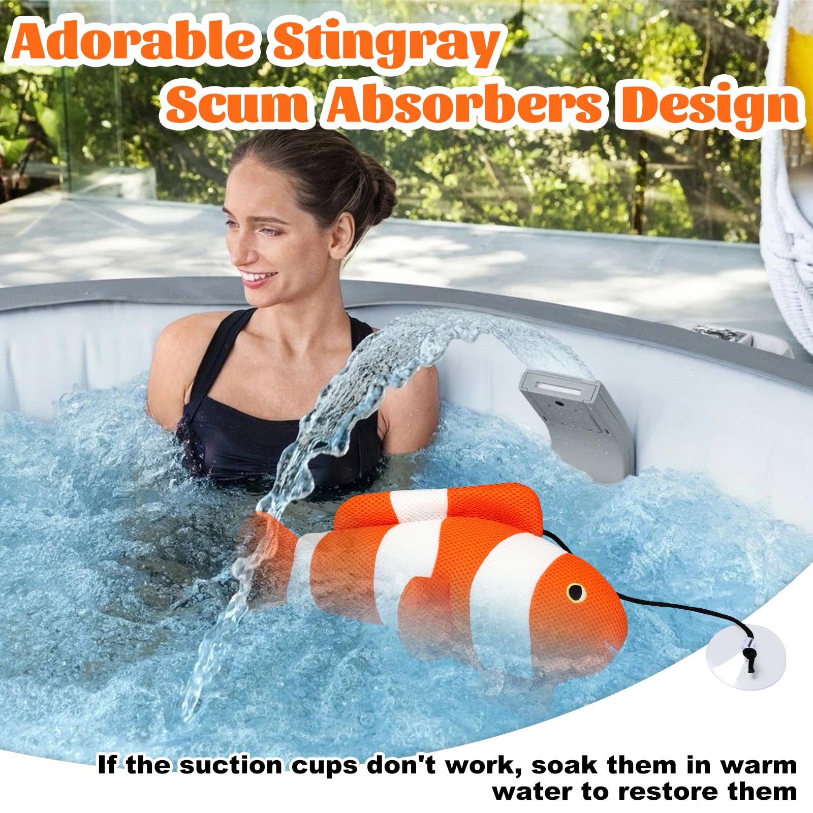 Hot Tub Scum Absorber,2 Pack Reusable Fish Scum Balls Scum Eliminating - Image 2
