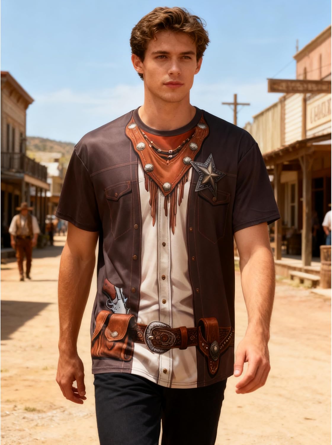 Men Mardi Gras Shirts,Pirate T-Shirt Men,Funny Bavarian Oktoberfest 3D Printed Graphic T-Shirt - Image 3