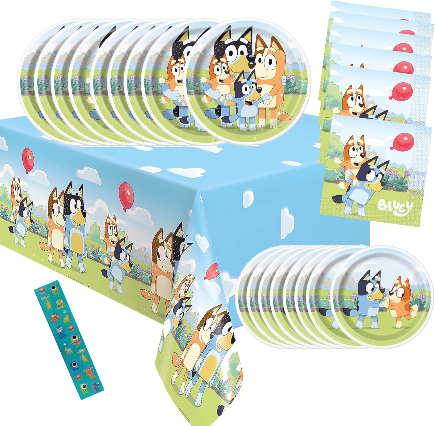 Bluey Birthday Decorations for 16 Guests 16 Dessert