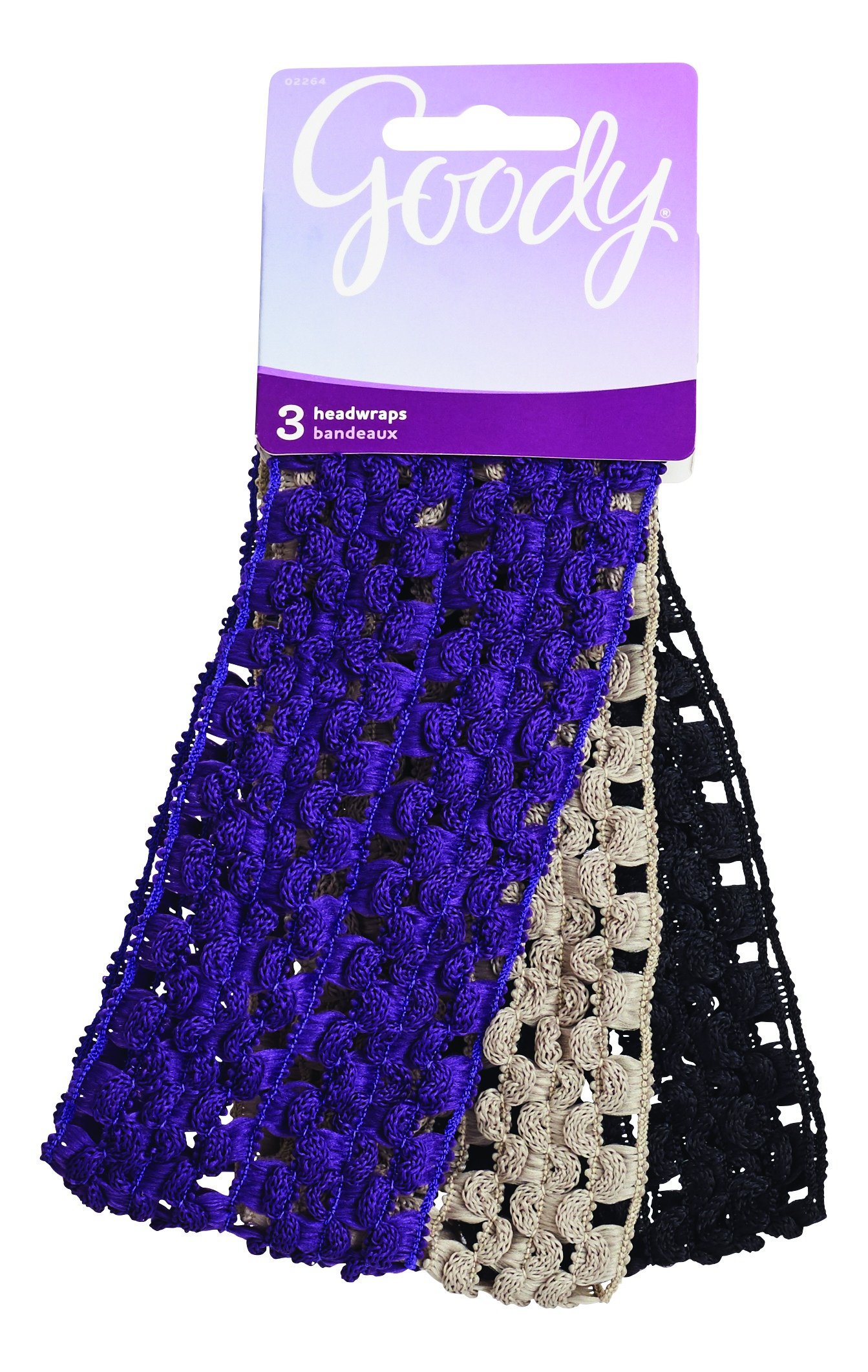 Goody Styling Essentials Ouchless Headwrap, Crochet, 3 Count